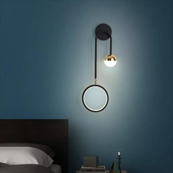 

wall lamps led light for bedroom living room decoration bedside sconce background aisle indoor lighting without plug