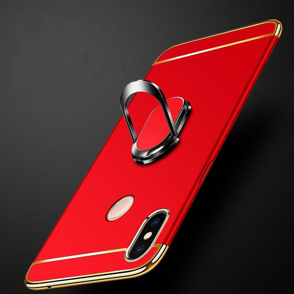 Hüllen für Xiaomi Redmi Note 5 6 7 8 Hard Stand Cover 3 in 1 mit Metall-Fingerringhalter Auto magnetisch für Xiomi Redmi Note 8 Pro