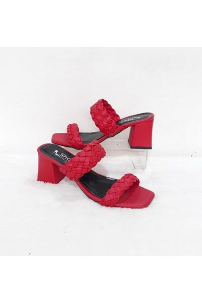 

slippers women braided heels, Black