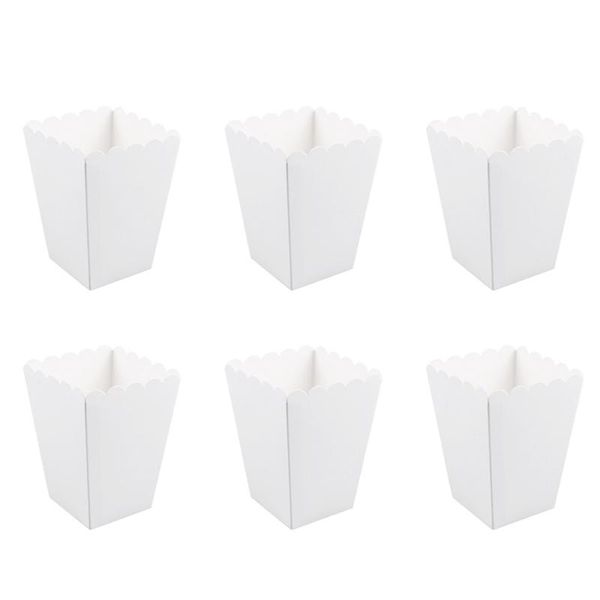 

50pcs paper candy cartons corn box party supplies white corn boxes tub