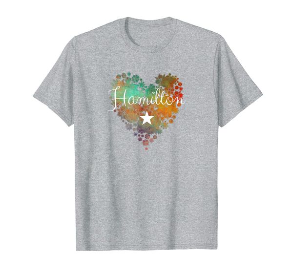 

i love hamilton heart | gift for teenage girl women t-shirt, White;black