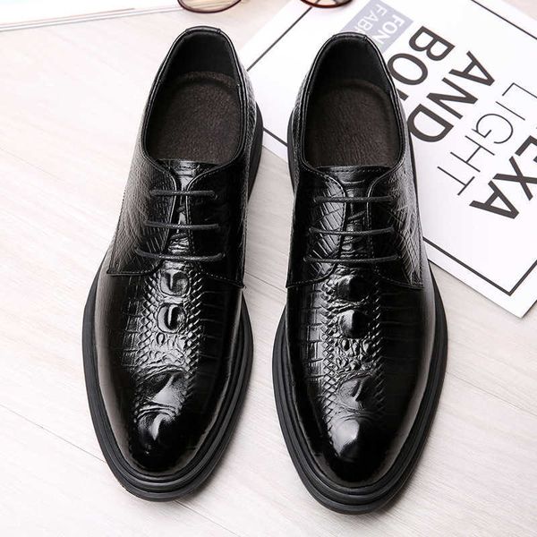 

men's leather shoes business ess fashion single, Black