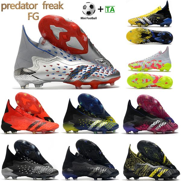 

predator freak fg men soccer cleats football shoes bright yellow silver showpiece pack white solar black fuchsia crimson volt mens sportss n