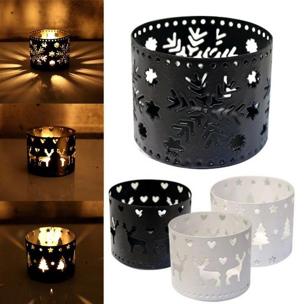 

candle holders xms hollow holder candlestick creative christmas decor party decoration lantern vintage decorations