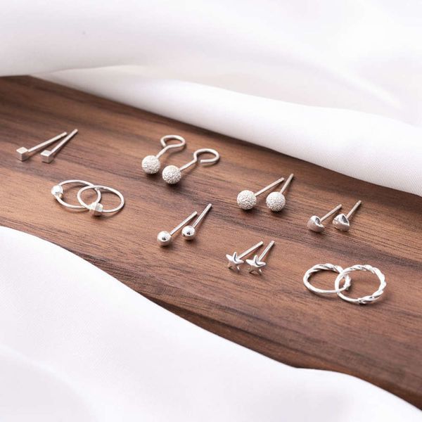 

small earrings women tremella mini small allergy stick earhole earring simple