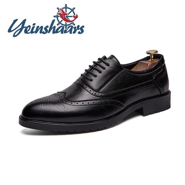 

dress shoes 2021 mens casual leather oxford lightweight vintage formal fashion flats designer business office brock, Black