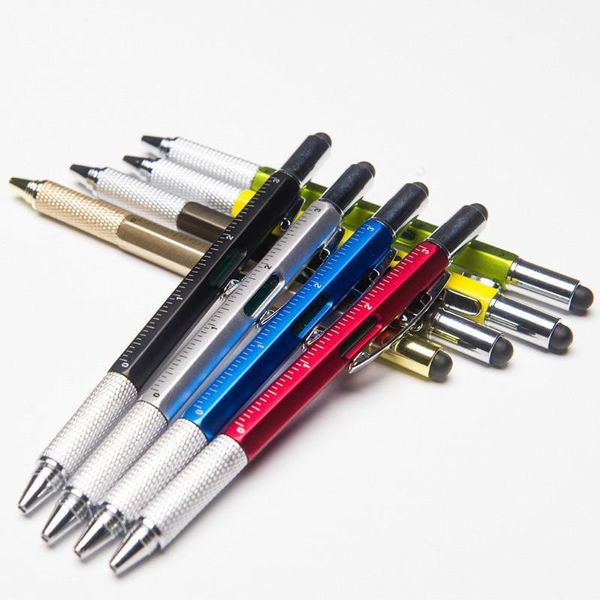 

ballpoint pens color multifunctional pen high-quality screwdriver touch screen school office supplie stationery, Blue;orange