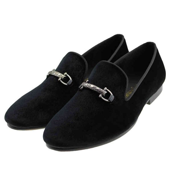 

buckle harpelunde men dress shoes event black velvet loafer slippers custom flats size 6 to 14