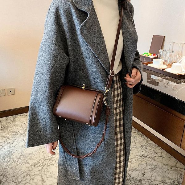 

2021 new women's bags cell phone small square bag handbag cross section pu leather net red texture shoulder crossbody bag