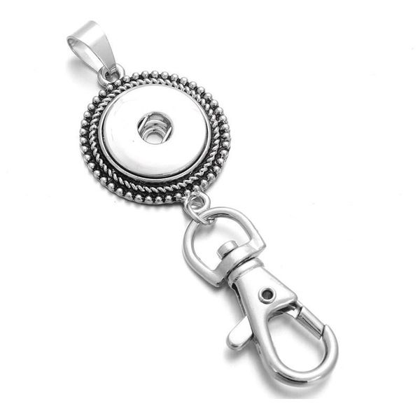 

new snap jewelry 18mm metal round snap button keychains keyring pendant layard for women gi jllglj