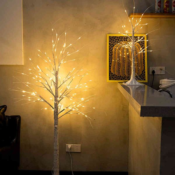 

christmas birch tree lamp led simulation new year color living room decoration spring landscape string
