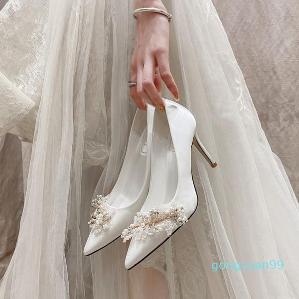 

dress shoes shallow mouth 2021 retro women beige high heels brief pumps slip on pointed wedge sandals ladies lace-up latest 12cm sweet, Black