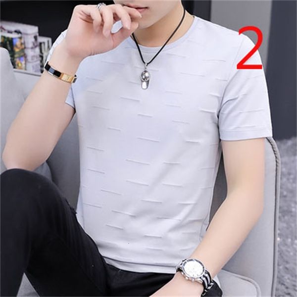 

2021 summer new trend of young people on the ice silk body shirt slim tide brand clothes lmd6, White;black