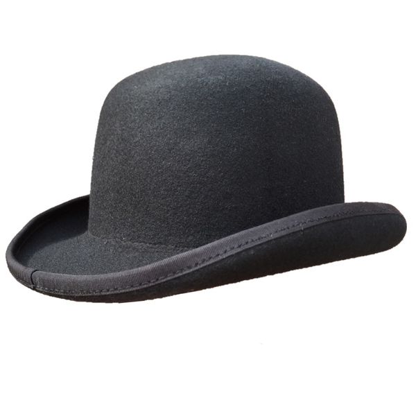 

2021 new black women men wool felt derby bowler fedora hats b4dy, Blue;gray