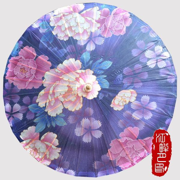 

umbrellas elegant purple color bottom oil paper umbrella colorful peony flowers blossom parasol cosplay tv movie