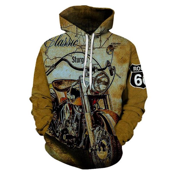 

men's hoodies & sweatshirts oversized motorcycle hoodie printed with the american flag 66 personality road cycling sweatshirt autumn an, Black
