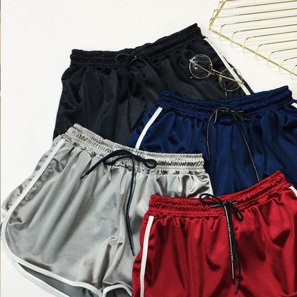 

big size casual fitness booty shorts womens loose drawstring high waist silk girls summer casual plus size shorts 4xl 5xl, White;black