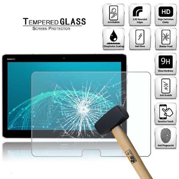 

tablet pc screen protectors tempered glass protector cover for huawei mediapad m3 lite 10 9h explosion-proof