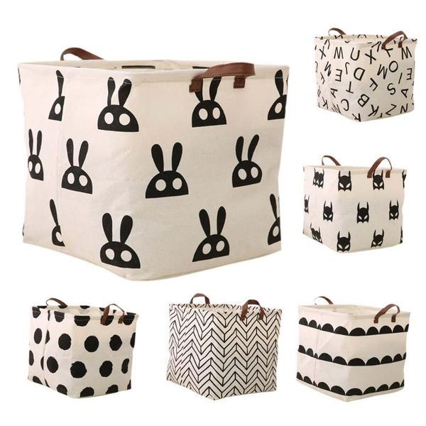 

foldable big storage box holder organizer case household storage basket home & organization 32x32x32cm lbshipping