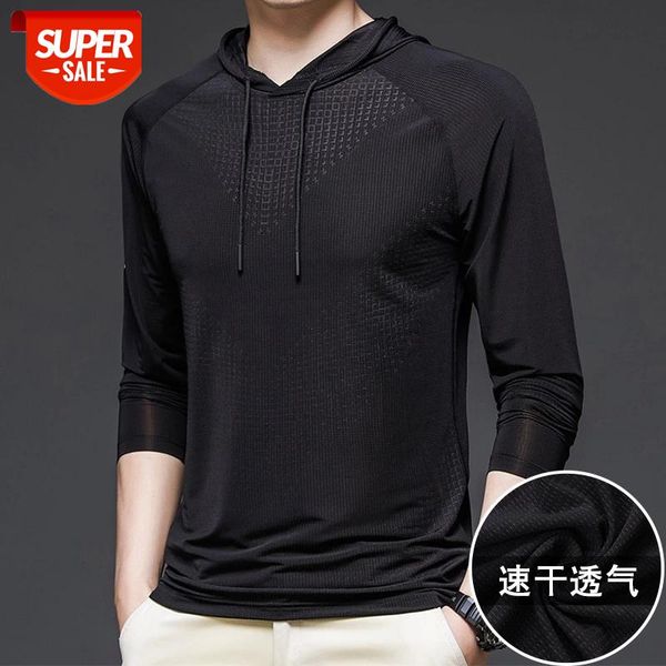 

2021 brand men hooded t shirts clothing spring long sleeve clothes plus size homme casual fashion korean style #z64r, White;black