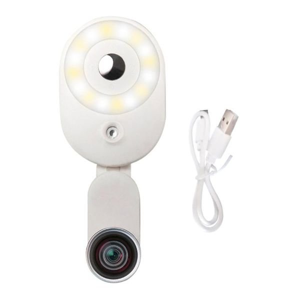 

flash heads 4 modes fill light for phone live streaming skin care wide angle lens portable dimmable professional online conference led