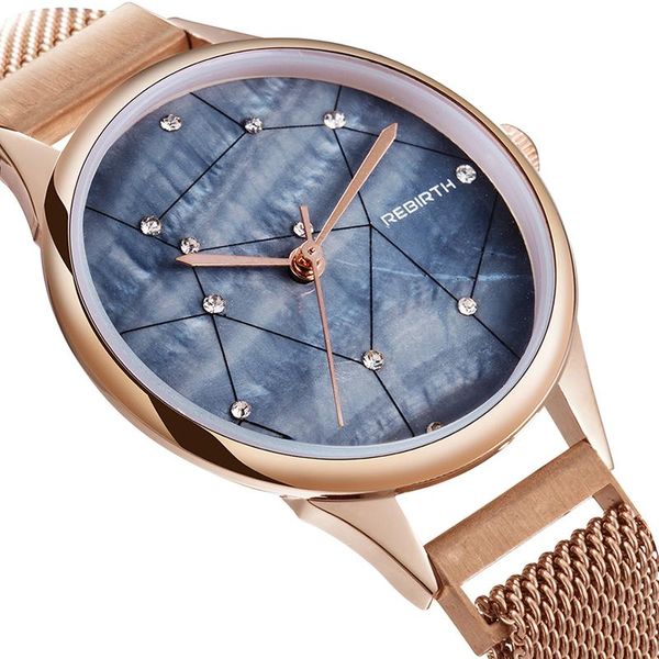 

wristwatches rose gold women wristwatch quartz elegant bracelet magnet mesh steel strap rhinestone watch minimalist dial retro female clock, Slivery;brown