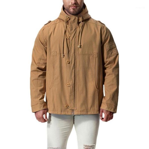 

fashion cotton hooded men jackets outwear solid long sleeve male coat loose and coats men's, Black;brown