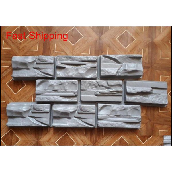 

1pcs plastic molds for concrete plaster wall stone tiles for garden decoration wall dec qyltht homes2011