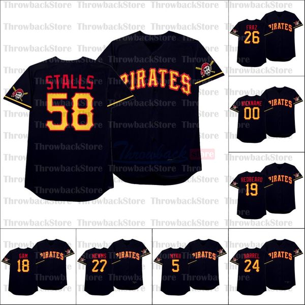 

2021 players' weekend josh bell jersey roberto clemente melky adam frazier 29 francisco cervelli jameson taillon, Blue;black