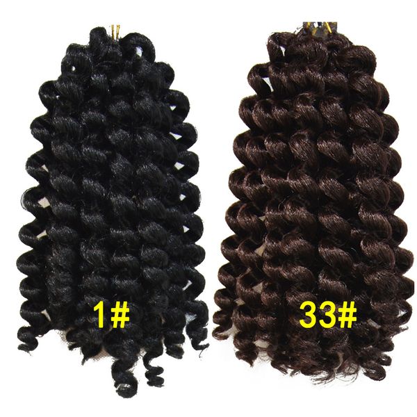 

jumpy wand curl jamaican crochet braids hair extensions dreadlocks, Black