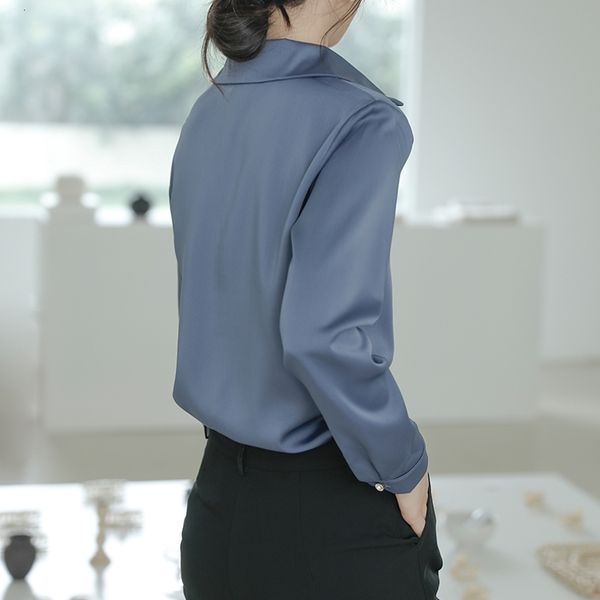 

sleeve satin women's professional female mujer fashion shirts ta9155 tmox, White