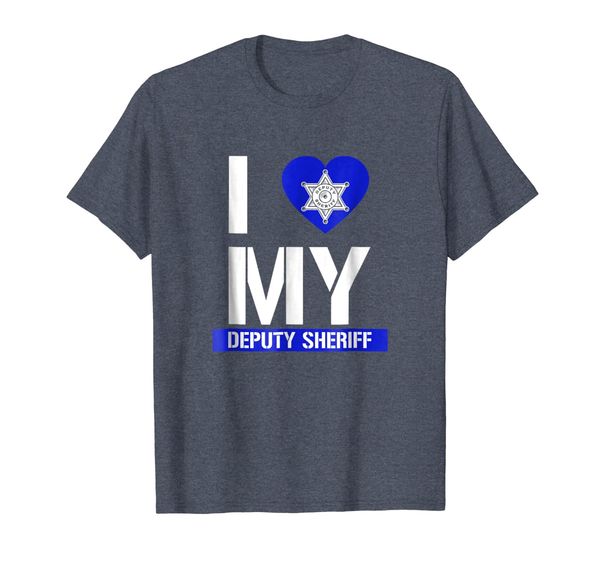 

i love my deputy sheriff | awesome police wife t-shirt, White;black