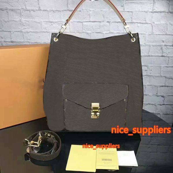 

fashion women shoulder bags genunie leather mties totes handbags famous m40781 with straps gc#143 wallets 36cm have dust bags, Red;black