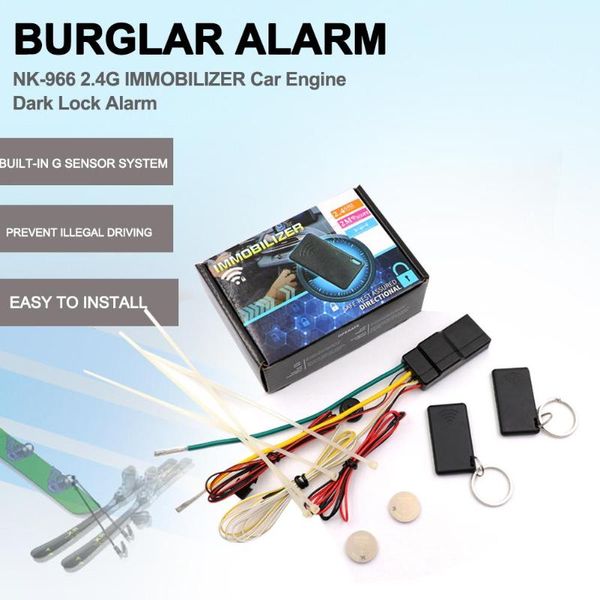 

alarm & security 2.4g rfid immobilizer wireless engine lock car system anti-hijacking intelligent circuit cut auto unlock