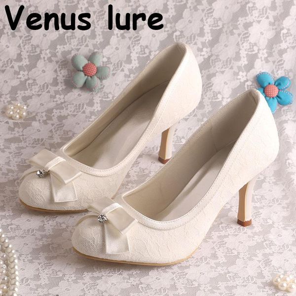 

dress shoes handmade prom for women round toe ivory bride lace high heel, Black