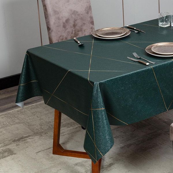 

table cloth european tablecloth waterproof oil-household pvc square anti- advanced tea