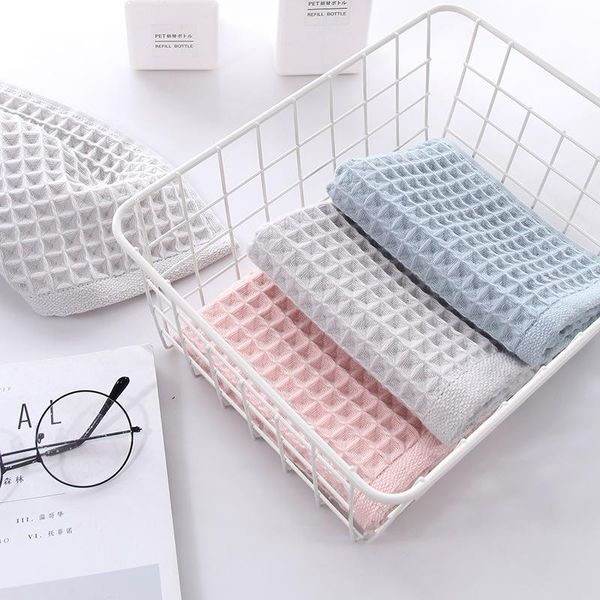 

towel pure cotton waffle for children plain soft absorbent honeycomb washing face