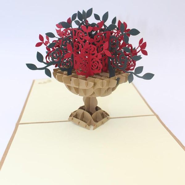 

greeting cards 1pc up diy 3d card with envelope treasure bowl post handmade christmas birthday souvenirs festival gifts