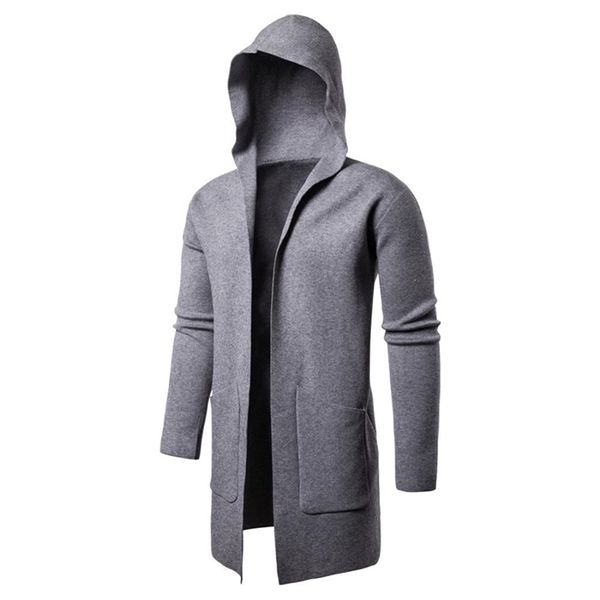 Maglione Uomo Solid Pullover Casual Con Cappuccio Autunno Inverno Caldo Femme Vestiti Slim Fit Salto 210918