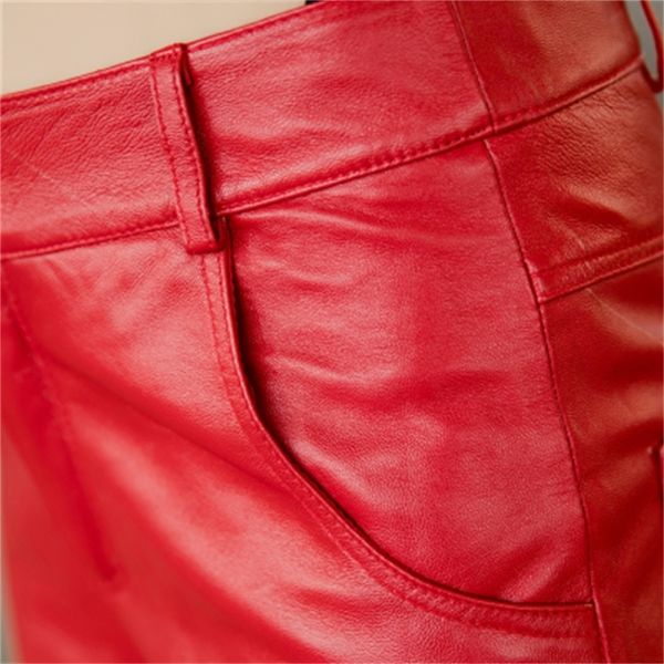 

2021 new fashion royal sheep leather pants bp45 03hb, Black;white