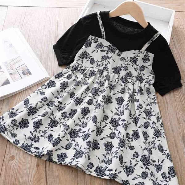 

dress summer children's clothing flower girls clothes kids es for 210528, Red;yellow