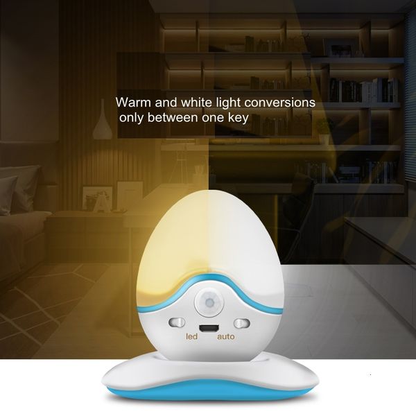 

2021 new recarregvel branco frio/branco quente sensor de corpo projeto controle da lmpada led night light para sala estar banheiro parede lu