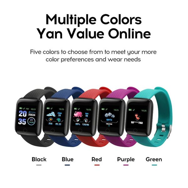 

fitness tracker id116 plus smart bracelet with heart rate smart watchband blood pressure wristband pk id115 plus 116 for fitbit mi dhl