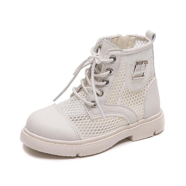 

boots children' mesh 2021 british style hollow breathable sandals thick-soled short girls casual, Black;grey