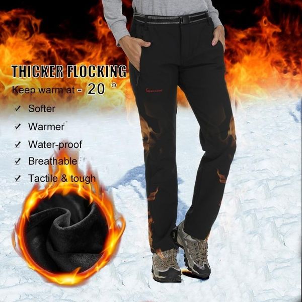 

women's pants & capris winter plus size women's/men's trekking trousers hiking warm skiing waterproofquick drying anti-static, Black;white