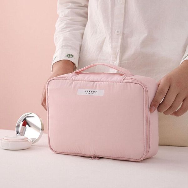 

new woman large capacity makeup bag female portable travel handbag cosmetic bags organizer new toiletries beauty pouch