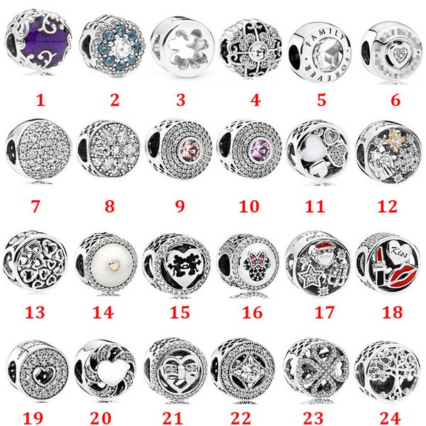 Joias de grife Pulseira de Prata 925 Charm Bead fit Pandora love batom pingente Slide Pulseiras Contas Estilo Europeu Charms Frisado Murano