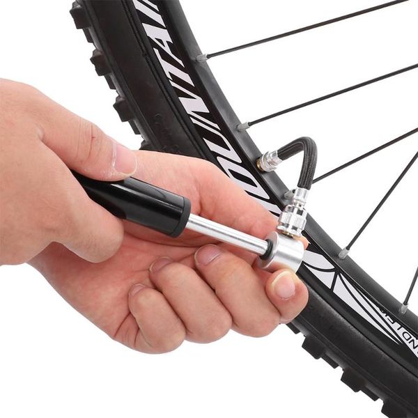 

bike pumps mini lightweight 120psi 9.8-15.5cm portable bicycle cycling aluminum alloy fixed frame valves inflator france/us nozzle