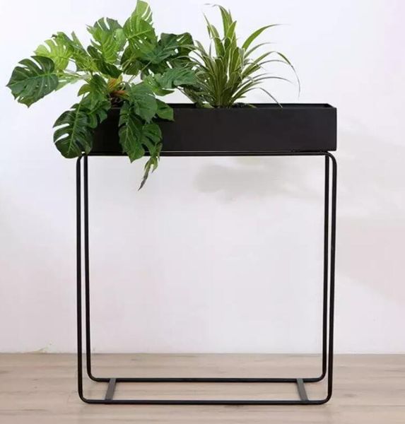 

metal flowerpot with lron rack metal outdoor furniture planter