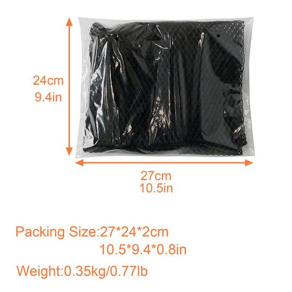 

car organizer pocket mesh storage bag black 90*65cm net double-headed zipper cargo